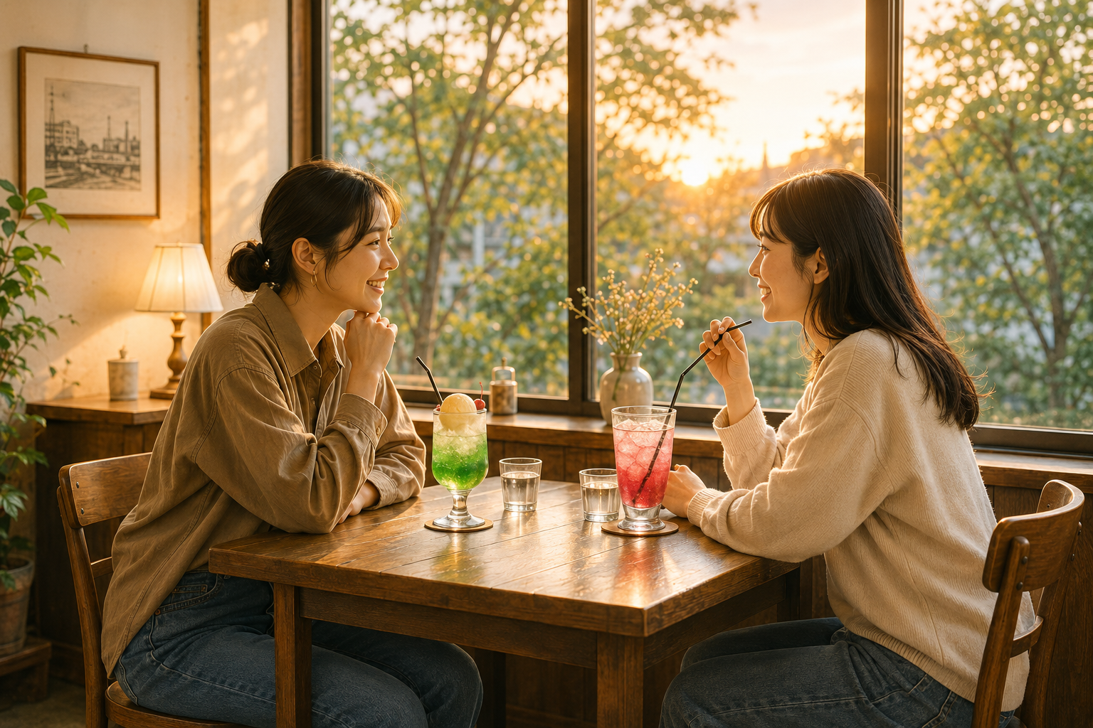 ソーダを囲みながら、大切な人とゆっくり話す時間